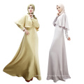 Doux de nombreuses couleurs polyester slim femmes abaya longue robe